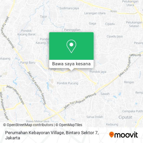 Peta Perumahan Kebayoran Village, Bintaro Sektor 7