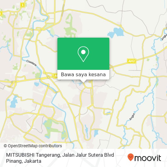 Peta MITSUBISHI Tangerang, Jalan Jalur Sutera Blvd Pinang