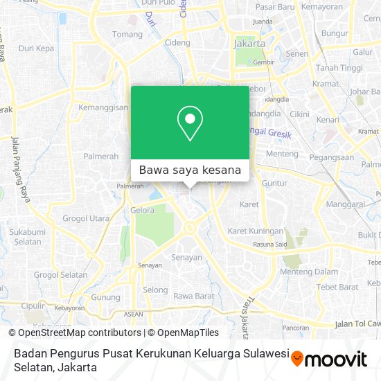 Peta Badan Pengurus Pusat Kerukunan Keluarga Sulawesi Selatan