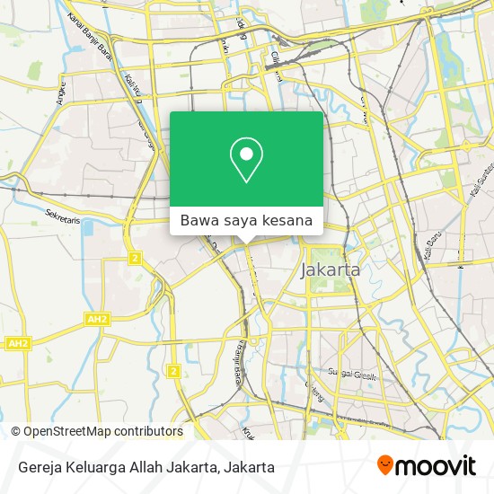 Peta Gereja Keluarga Allah Jakarta