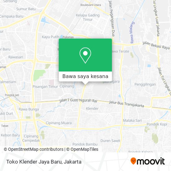 Peta Toko Klender Jaya Baru