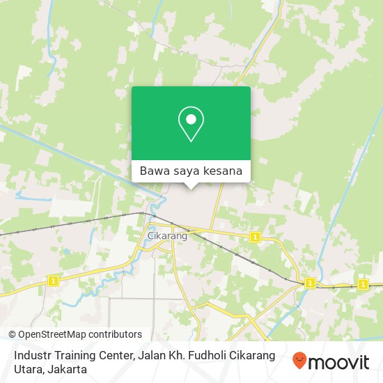 Peta Industr Training Center, Jalan Kh. Fudholi Cikarang Utara
