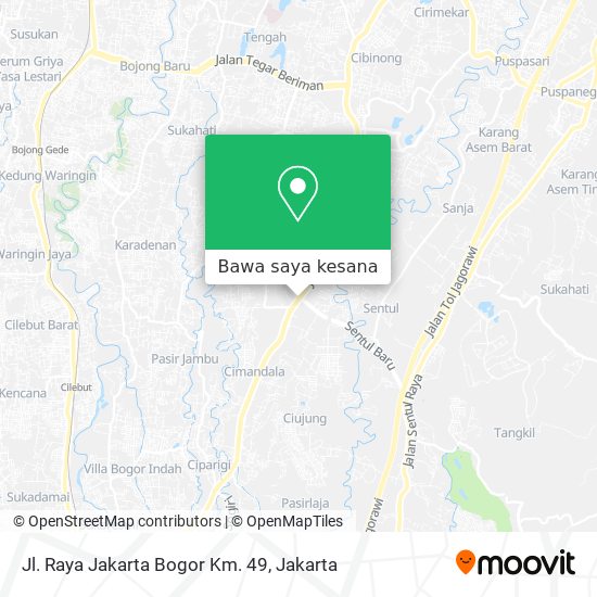 Peta Jl. Raya Jakarta Bogor Km. 49