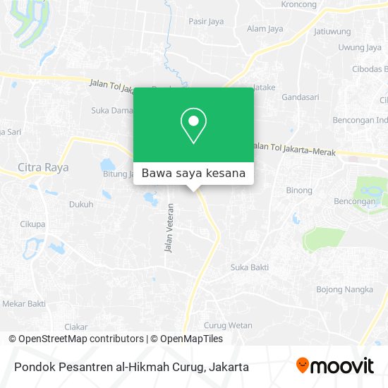 Peta Pondok Pesantren al-Hikmah Curug