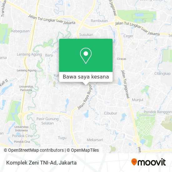 Peta Komplek Zeni TNI-Ad