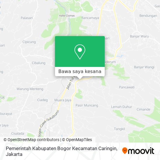 Peta Pemerintah Kabupaten Bogor Kecamatan Caringin