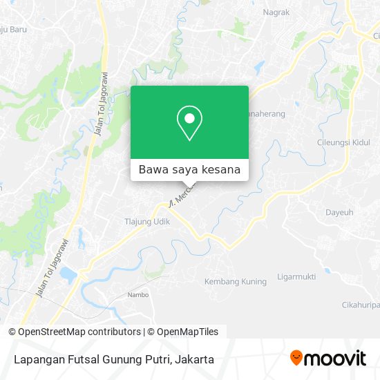 Peta Lapangan Futsal Gunung Putri