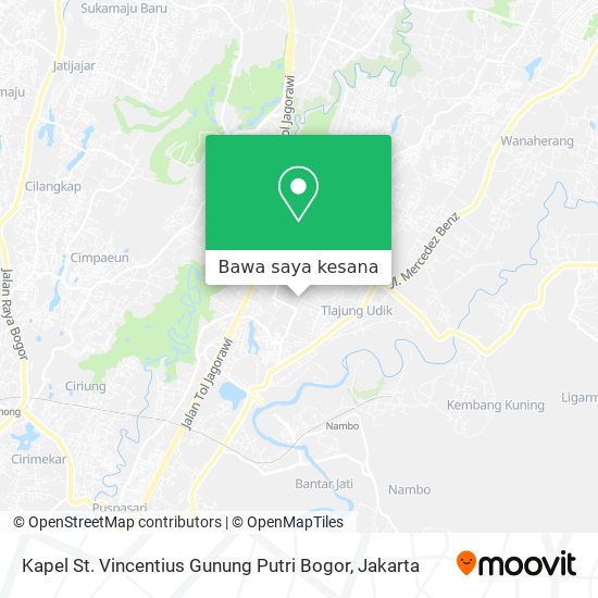 Peta Kapel St. Vincentius Gunung Putri Bogor