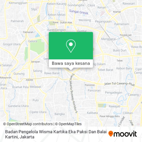 Peta Badan Pengelola Wisma Kartika Eka Paksi Dan Balai Kartini