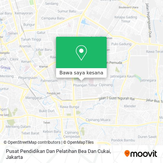 Peta Pusat Pendidikan Dan Pelatihan Bea Dan Cukai