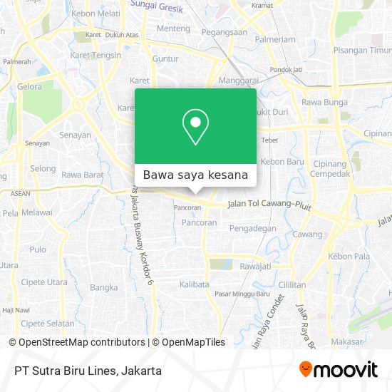 Peta PT Sutra Biru Lines