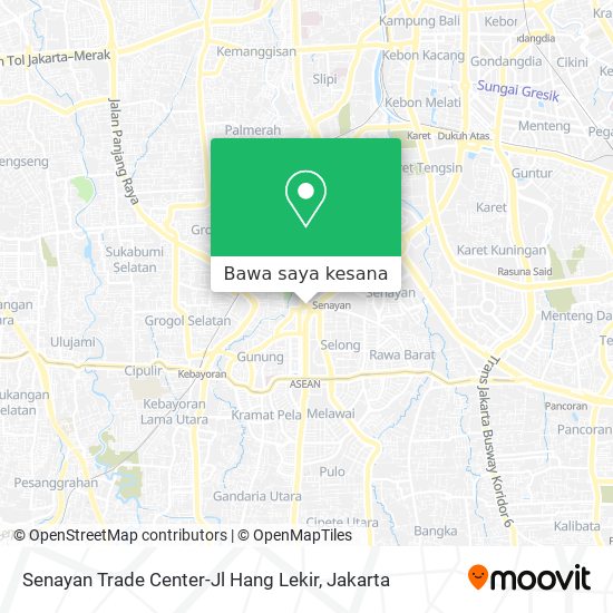 Peta Senayan Trade Center-Jl Hang Lekir