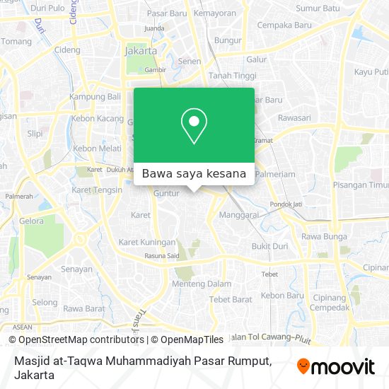 Peta Masjid at-Taqwa Muhammadiyah Pasar Rumput