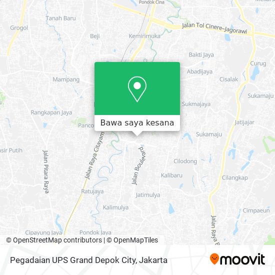 Peta Pegadaian UPS Grand Depok City