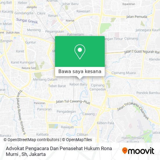 Peta Advokat Pengacara Dan Penasehat Hukum Rona Murni , Sh