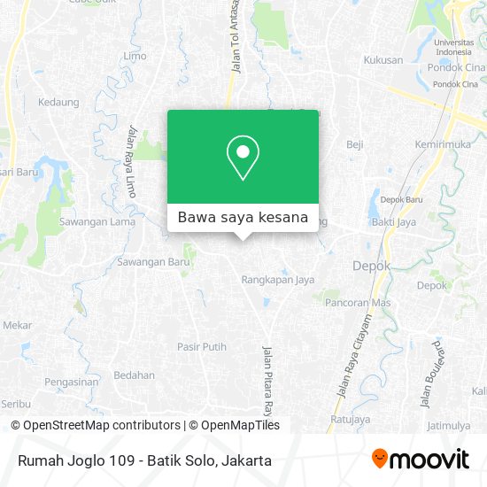Peta Rumah Joglo 109 - Batik Solo