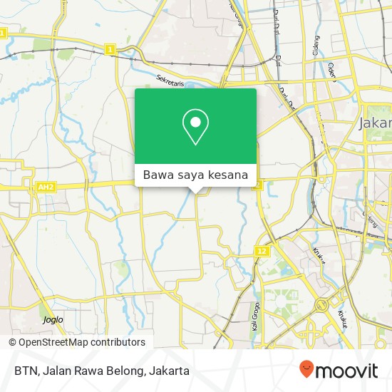 Peta BTN, Jalan Rawa Belong