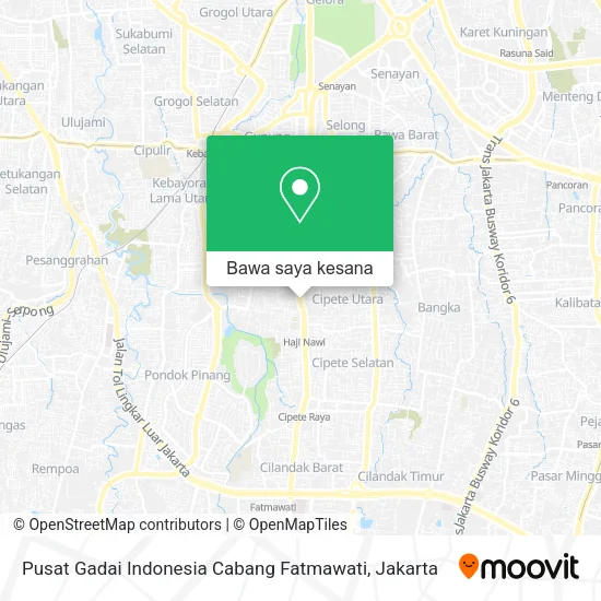 Peta Pusat Gadai Indonesia Cabang Fatmawati