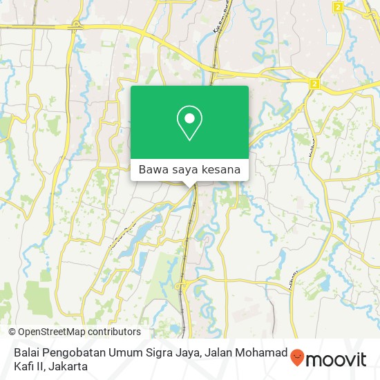 Peta Balai Pengobatan Umum Sigra Jaya, Jalan Mohamad Kafi II