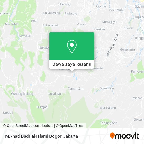 Peta MA'had Badr al-Islami Bogor