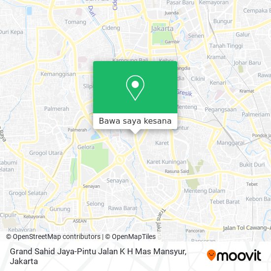 Peta Grand Sahid Jaya-Pintu Jalan K H Mas Mansyur