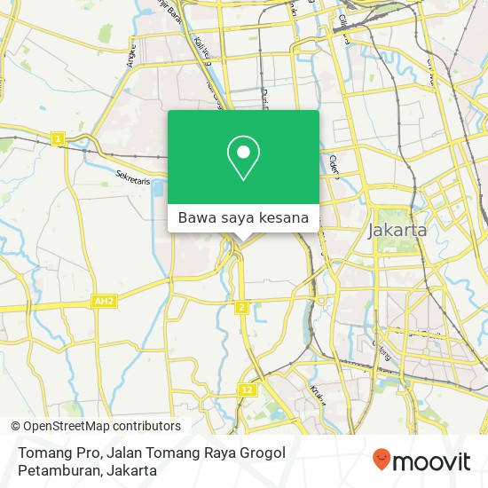 Peta Tomang Pro, Jalan Tomang Raya Grogol Petamburan