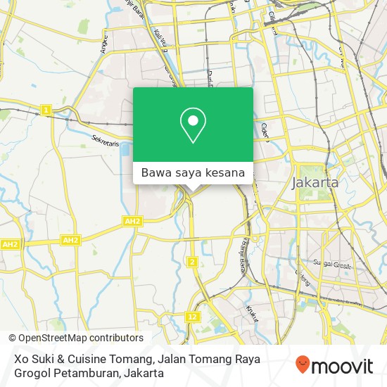 Peta Xo Suki & Cuisine Tomang, Jalan Tomang Raya Grogol Petamburan