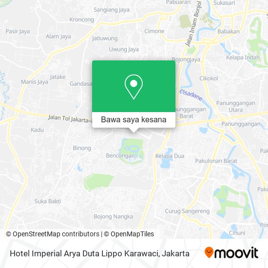 Peta Hotel Imperial Arya Duta Lippo Karawaci