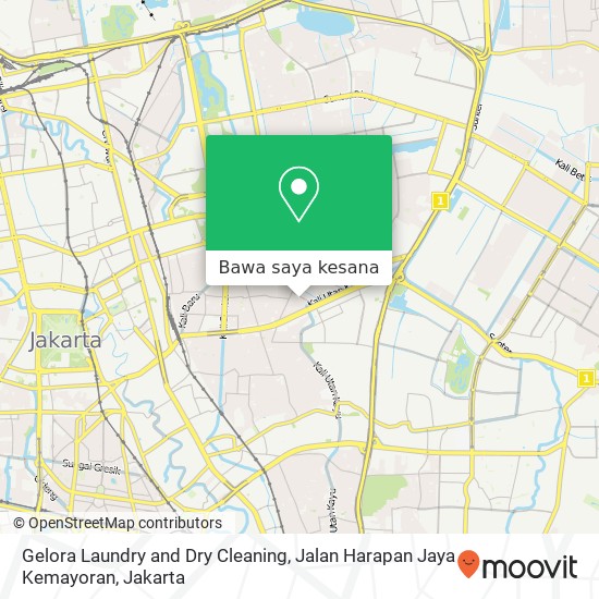 Peta Gelora Laundry and Dry Cleaning, Jalan Harapan Jaya Kemayoran