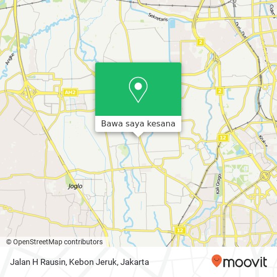 Peta Jalan H Rausin, Kebon Jeruk