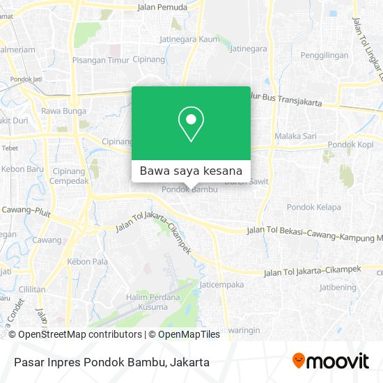 Peta Pasar Inpres Pondok Bambu