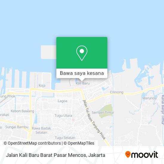 Peta Jalan Kali Baru Barat Pasar Mencos