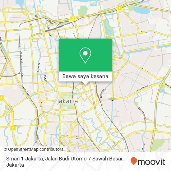 Peta Sman 1 Jakarta, Jalan Budi Utomo 7 Sawah Besar