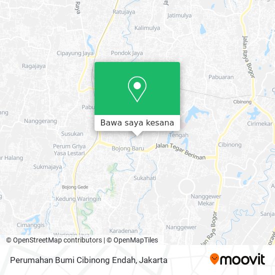 Peta Perumahan Bumi Cibinong Endah