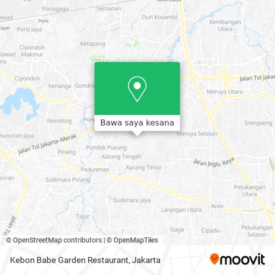 Peta Kebon Babe Garden Restaurant