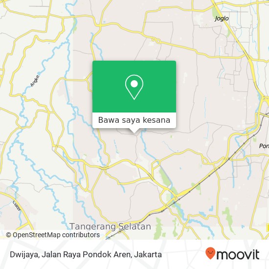 Peta Dwijaya, Jalan Raya Pondok Aren