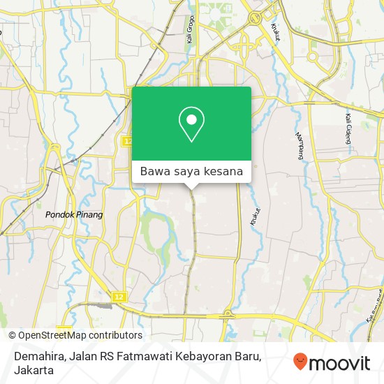 Peta Demahira, Jalan RS Fatmawati Kebayoran Baru