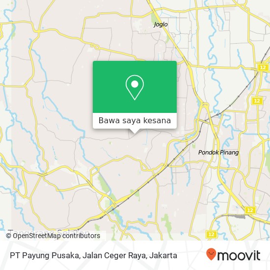 Peta PT Payung Pusaka, Jalan Ceger Raya