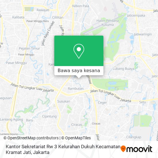 Peta Kantor Sekretariat Rw 3 Kelurahan Dukuh Kecamatan Kramat Jati