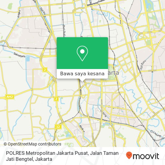 Peta POLRES Metropolitan Jakarta Pusat, Jalan Taman Jati Bengtel