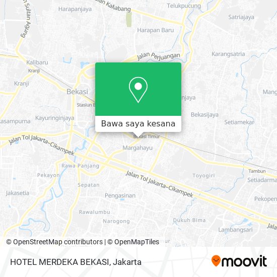 Peta HOTEL MERDEKA BEKASI