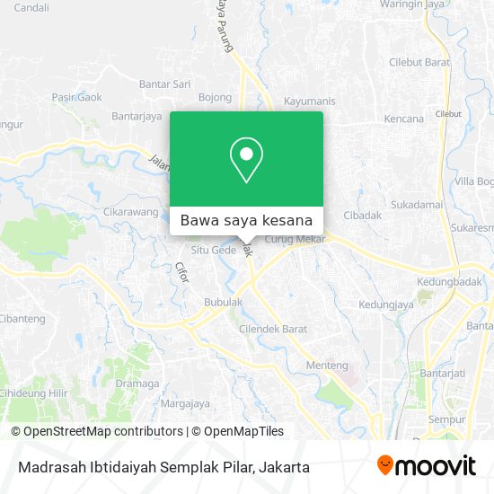 Peta Madrasah Ibtidaiyah Semplak Pilar