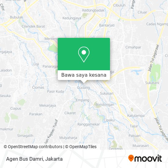 Peta Agen Bus Damri