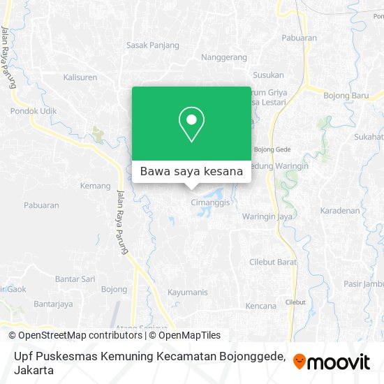 Peta Upf Puskesmas Kemuning Kecamatan Bojonggede