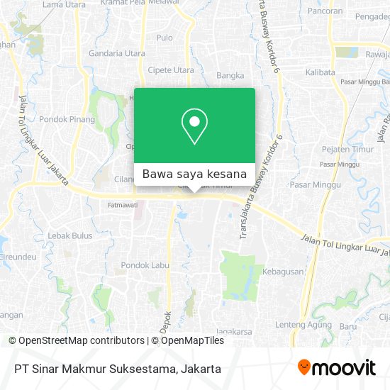 Peta PT Sinar Makmur Suksestama