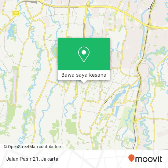 Peta Jalan Pasir 21, Jagakarsa