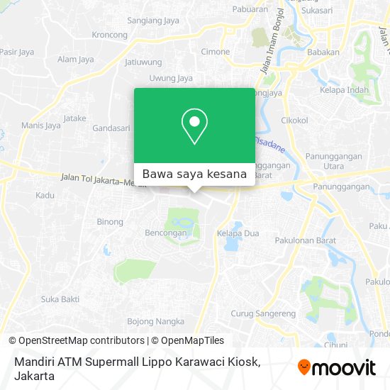 Peta Mandiri ATM Supermall Lippo Karawaci Kiosk