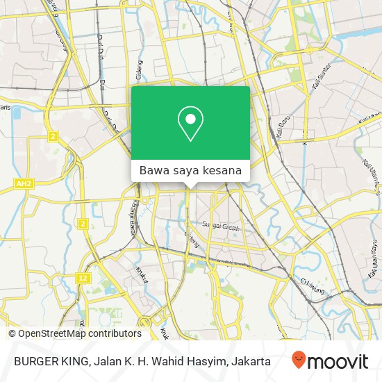 Peta BURGER KING, Jalan K. H. Wahid Hasyim