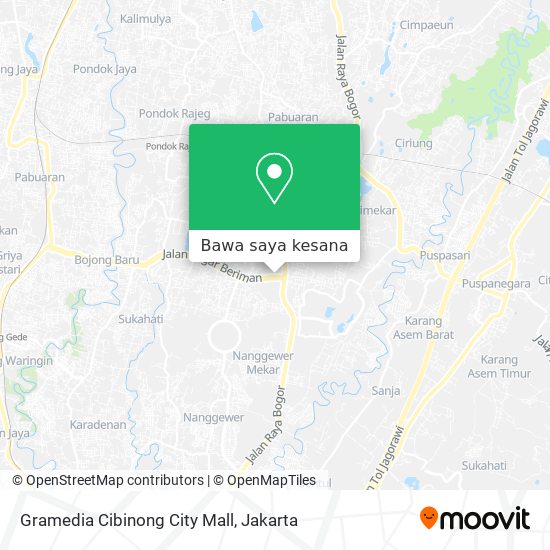 Peta Gramedia Cibinong City Mall