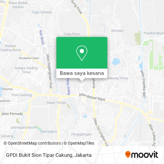 Peta GPDI Bukit Sion Tipar Cakung